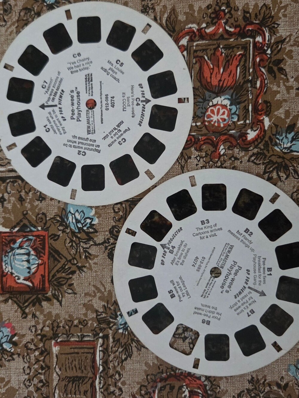 Vintage 80s View-Master Reels for Pee-wee's Playhouse X2